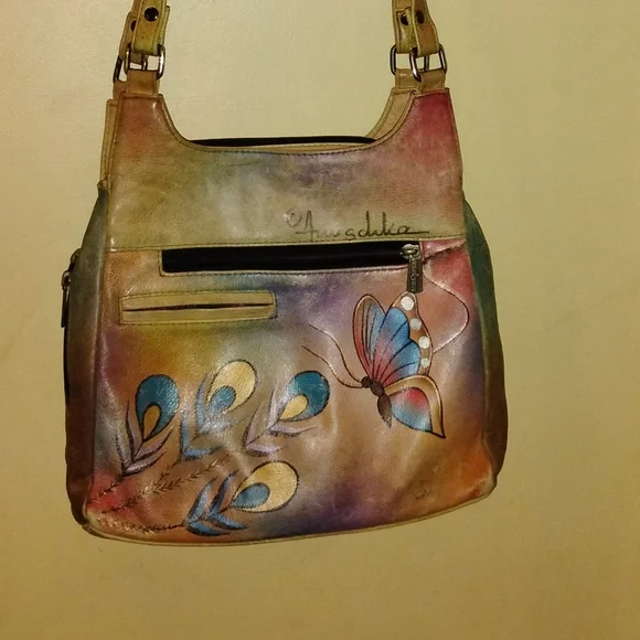 Anuschka Hand-Painted Multicolor Tote Bag - Picture 5 of 7